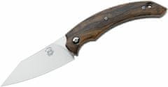 Fox Knives FOX kések FX-518 ZW SLIM DRAGOTAC "PIEMONTES" zsebkés 8 cm, Ziricote fa, bőr tok