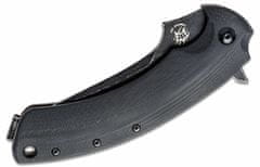 Fox Knives FOX kések FX-537 BR GECO taktikai zsebkés 8,5 cm, teljesen fekete, G10, titán - bronz