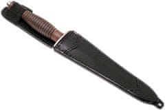 Fox Knives FOX kések FX-593 AF FAIRBAIRN SYKES taktikai kés - tőr 17 cm, diófa, bőr tok
