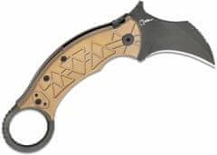 Fox Knives FX-802 TiPVD FOX kések MARCAIDA TRIBAL K M390 PVD BLADE, TITÁNBRONZ