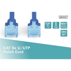 Digitus CAT 5e U/UTP Patchkabel, 3m, blau (DK-1511-030/B)