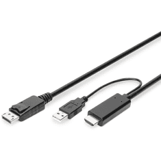 Digitus 4K HDMI Adapterkabel - HDMI auf DisplayPort 2m (AK-330111-020-S)