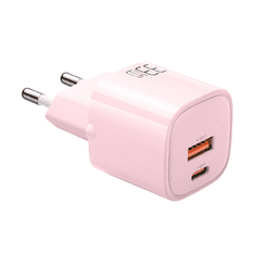 Mcdodo USB-A + USB-C hálózati töltő GaN 33W pink (CH-0156) (CH-0156)
