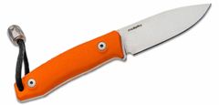 LionSteel M1 GBK kültéri kés 7,4 cm, narancs, G10, bőr hüvely