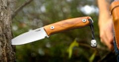 LionSteel M1 UL kültéri kés 7,4 cm, olívafa, bőr hüvely