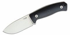 LionSteel M2M GBK kültéri kés 9 cm, fekete, G10, bőr tok