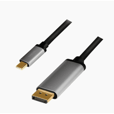 LogiLink USB 3.2 Gen1 Type-C kábel C/M-DP/M 4K alu 1,8m (CUA0100) (CUA0100)