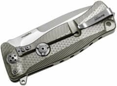 LionSteel SR11 G Solid Titanium kés, RotoBlock. Sleipner, SZÜRKE FLIPPER-szel