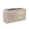 JOY fa borítású LED kijelzős FM rádiós ébresztőóra (TNB112182) (TNB112182)