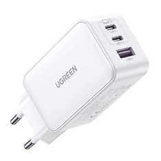 Ugreen Nexode 2x USB-C, 1x USB-A hálózati töltő 65W fehér (15334) (15334)