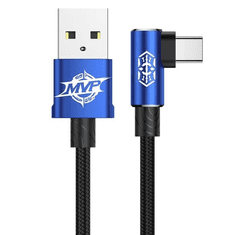 BASEUS USB-A - USB-C derékszögű kábel 1m kék (CATMVP-A03) (CATMVP-A03)