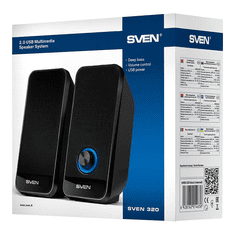Sven 320 2.0 csatornás hangszóró fekete (SV-014636) (SV-014636)