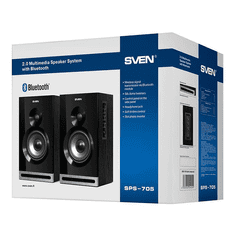 Sven SPS-705 2.0 csatornás Bluetooth hangszóró fekete (SV-014254) (SV-014254)