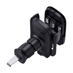 BASEUS MilkyWay Pro autós mobiltelefon tartó vezeték nélküli töltéssel fekete (C40357000111-00) (C40357000111-00)