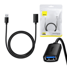 BASEUS USB-A 3.0 anya - USB-A apa kábel 1m fekete (B00631103111-00) (B00631103111-00)