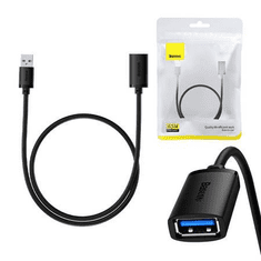BASEUS USB-A 3.0 anya - USB-A apa kábel 0.5m fekete (B00631103111-01) (B00631103111-01)