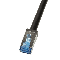 LogiLink Patch kábel, kültéri, Cat.6A, S/FTP, fekete, 1 m (CQ7033S) (CQ7033S)