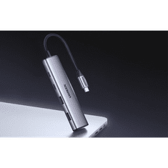 Ugreen CM473 USB-C - 2x USB-A +USB-C szürke (15395) (15395)