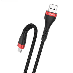 Foneng X82 USB-A - USB-C 3A töltőkábel 1m fekete (X82 Type-C)