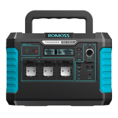 Romoss RS1500 hordozható erőmű 1500W fekete-kék (RS1500-2B2-G153H) (RS1500-2B2-G153H)