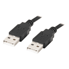 Lanberg USB-A M/M 2.0 kábel 0.5m fekete (CA-USBA-20CU-0005-BK) (CA-USBA-20CU-0005-BK)