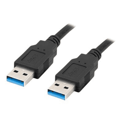 Lanberg USB-A M/M 3.0 kábel 1.8m fekete (CA-USBA-30CU-0018-BK) (CA-USBA-30CU-0018-BK)