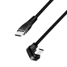 LogiLink USB-C - USB-C (U-alakban hajlított) kábel 1m fekete (CU0190) (CU0190)
