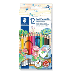 Staedtler Noris Club színes ceruza készlet radírral, 12 különböző szín (144 50NC12) (144 50NC12)