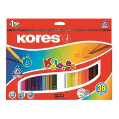 KORES Triangular színes ceruza készlet 36 különböző szín (93336) (kor93336)