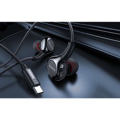 REMAX USB-C fülhallgató fekete (RM-655a) (RM-655a)