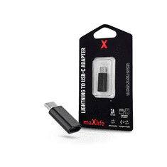 maXlife Lightning - USB Type-C adapter - Lightning To USB-C Adapter - 2A - fekete (TF-0127)