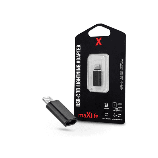 maXlife USB Type-C - Lightning adapter - USB-C To Lightning Adapter - 2A - fekete (TF-0128)