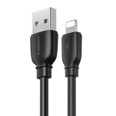 REMAX Suji Pro USB-A - Lightning kábel 2.4A 1m fekete (RC-138i Black) (RC-138i Black)