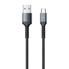 REMAX Kayla II USB-A - USB-C kábel 2.4A 1m fekete (RC-C008 A-C black) (RC-C008 A-C black)