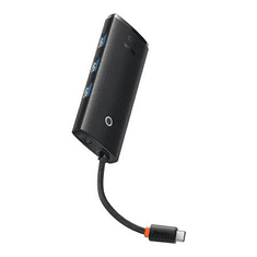 BASEUS Lite Series 5 az 1-ben USB-C -HDMI+USB3.0x3+PD hub fekete (WKQX080201) (WKQX080201)