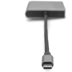 Digitus Adapter 2x HDMI Adapter 18cm 4K/30Hz Silber Aluminium Gehäuse (DA-70828)
