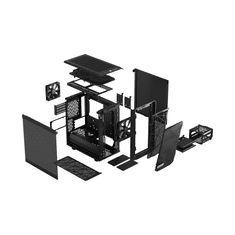 Fractal Design Meshify 2 Black TG táp nélküli ablakos ház fekete (FD-C-MES2M-01) (FD-C-MES2M-01)