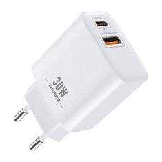 REMAX USB-C - USB-A 30W hálózati töltő fehér (RP-U82) (RP-U82)