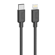 Budi USB-C - Lightning adat- és töltőkábel 1.2m fekete (230TL) (230TL)