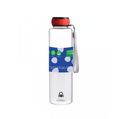 Benetton BE-0304 boroszilikát üveg palack piros kupakkal 550ml (BE-0304)