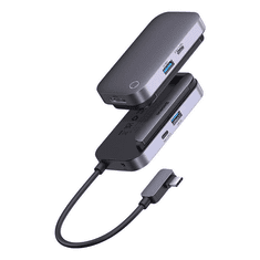 BASEUS PadJoy Series Hub 4in1 USB-C to USB 3.0 HDMI USB-C PD jack 3.5mm szürke (WKWJ000013) (WKWJ000013)