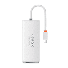 BASEUS Lite Series Hub 4in1 adapter USB-C 4x USB 3.0 + USB-C 25cm fehér (WKQX030302) (WKQX030302)