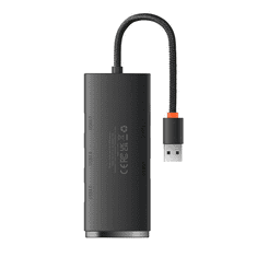 BASEUS Lite Series 4 az 1-ben USB - 4x USB 3.0 hub 25 cm fekete (WKQX030001) (WKQX030001)