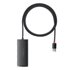 BASEUS Lite Series 4 az 1-ben USB - 4x USB 3.0 hub 1m fekete (WKQX030101) (WKQX030101)