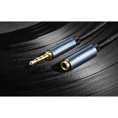 Ugreen AV118 3,5mm-es jack audio hosszabbító kábel 1,5m kék-fekete (40674) (UG40674)