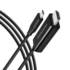 AXAGON RVC-HI2C USB-C -> HDMI 2.0 kábel 1.8m fekete (RVC-HI2C)