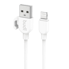Budi USB-A - LIghnting kábel 1m 2.4A fehér (227L) (227L)