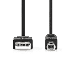 Nedis USB-A - USB-B kábel 0.5m fekete (CCGP60100BK05) (CCGP60100BK05)