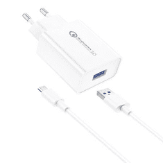 Foneng EU13 hálózati töltő + USB-A - MicroUSB kábel fehér (EU13 Micro) (EU13 Micro)