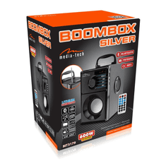 Media-tech Boombox Silver Bluetooth hangszóró fekete (MT3179) (MT3179)